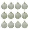 Christbaumkugel-Set Grün, 12-teilig - Grün, Glas/Textil (8cm) - Modern Living