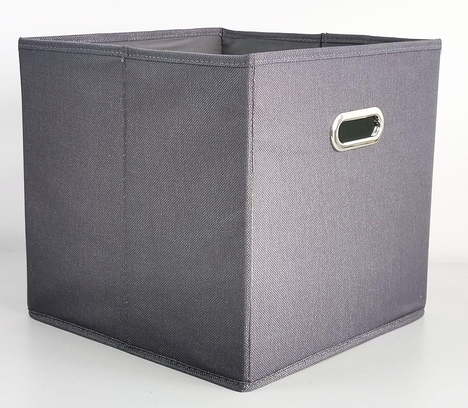 Faltbox Bobby ca. 34l - Anthrazit, MODERN, Karton/Textil (33/32/33cm) - Premium Living