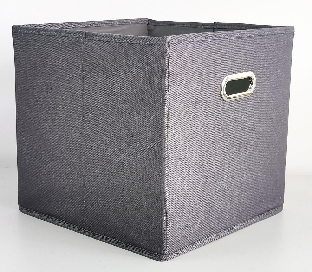 Faltbox Bobby ca. 34l - Anthrazit, Modern, Karton/Textil (33/32/33cm) - Premium Living