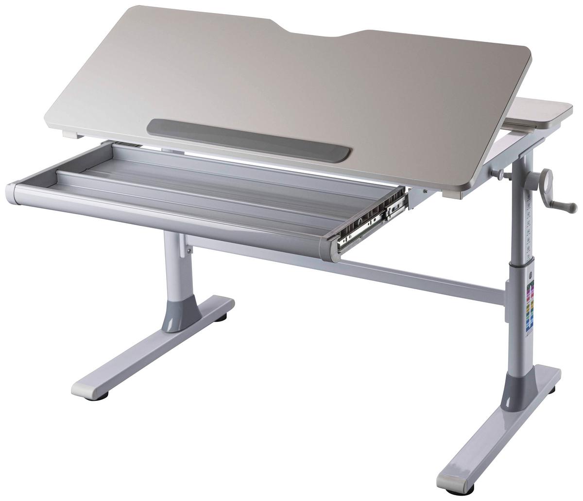 Jugendschreibtisch Frederik Weiß neigbar - Weiß, MODERN, Holzwerkstoff/Metall (100/76/60cm) - MID.YOU