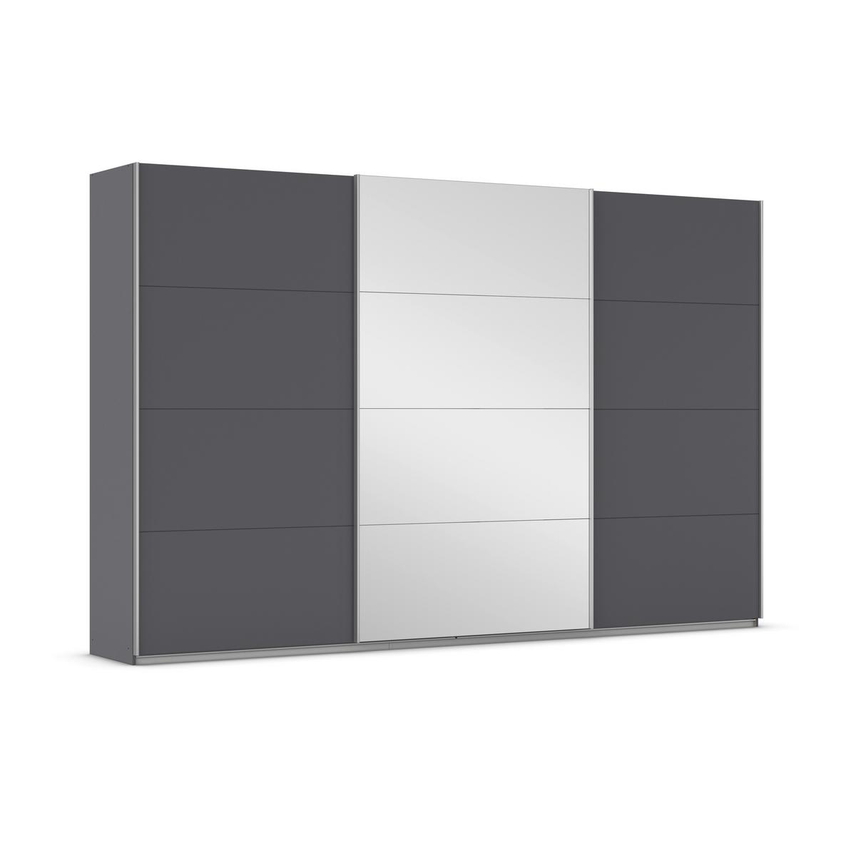 Ormar S Kliznim Vratima Miami - siva/boje aluminija, Moderno, drvni materijal/metal (361/229/62cm) - Modern Living