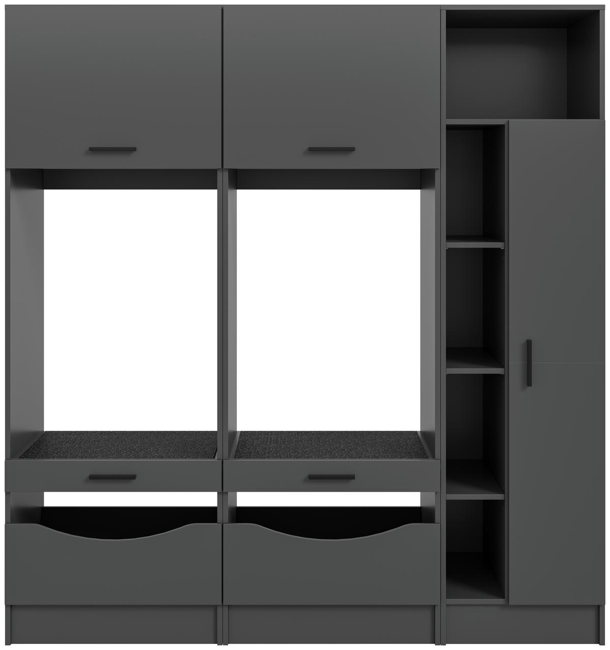 Omara Za Pralni In Sušilni Stroj Free, Antracit - antracit, Basics, leseni material (182/195/68cm) - MID.YOU