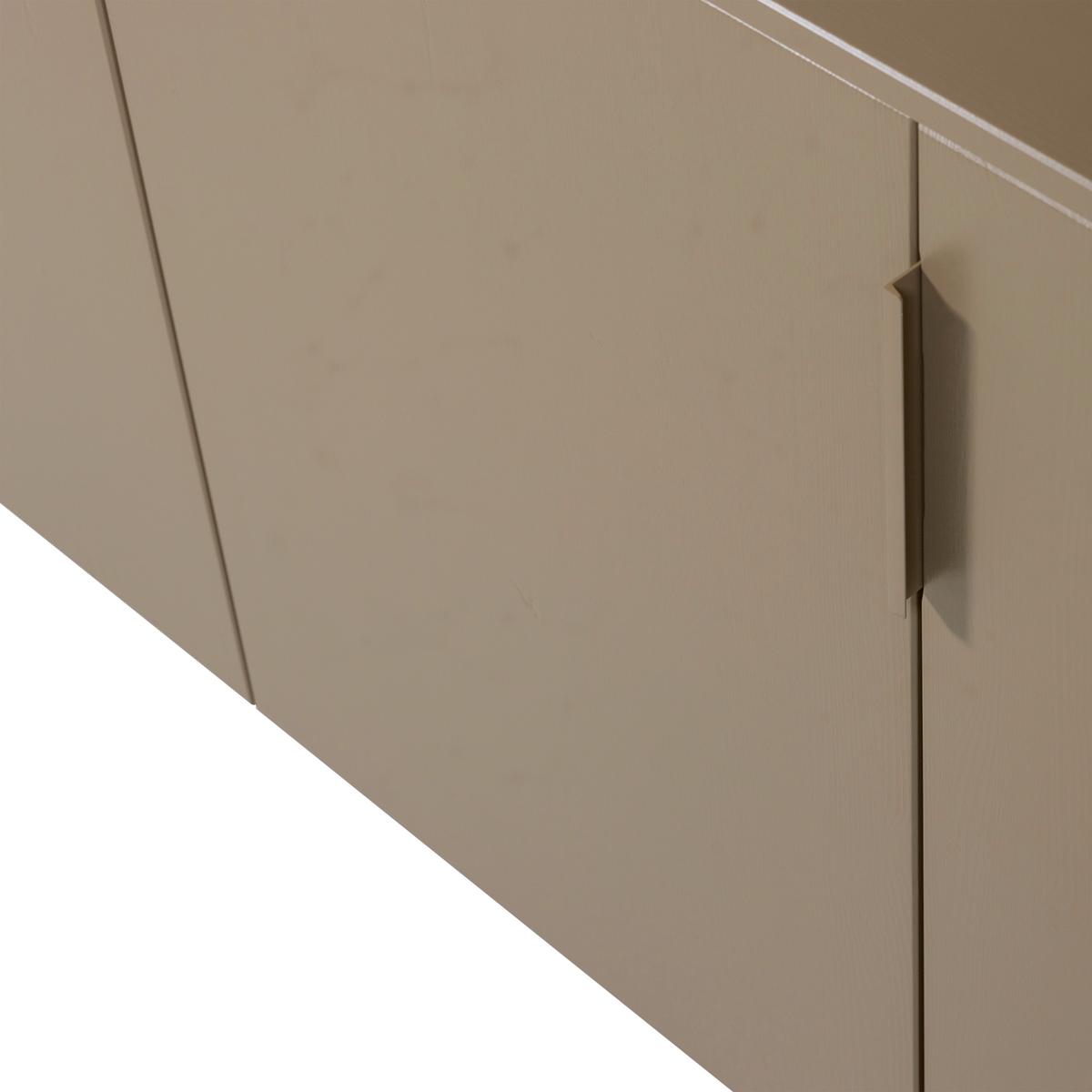 Sideboard Gunnar Schlammfarben B: 201 cm - Schlammfarben/Schwarz, Design, Holz/Metall (201/85/44cm) - Livetastic
