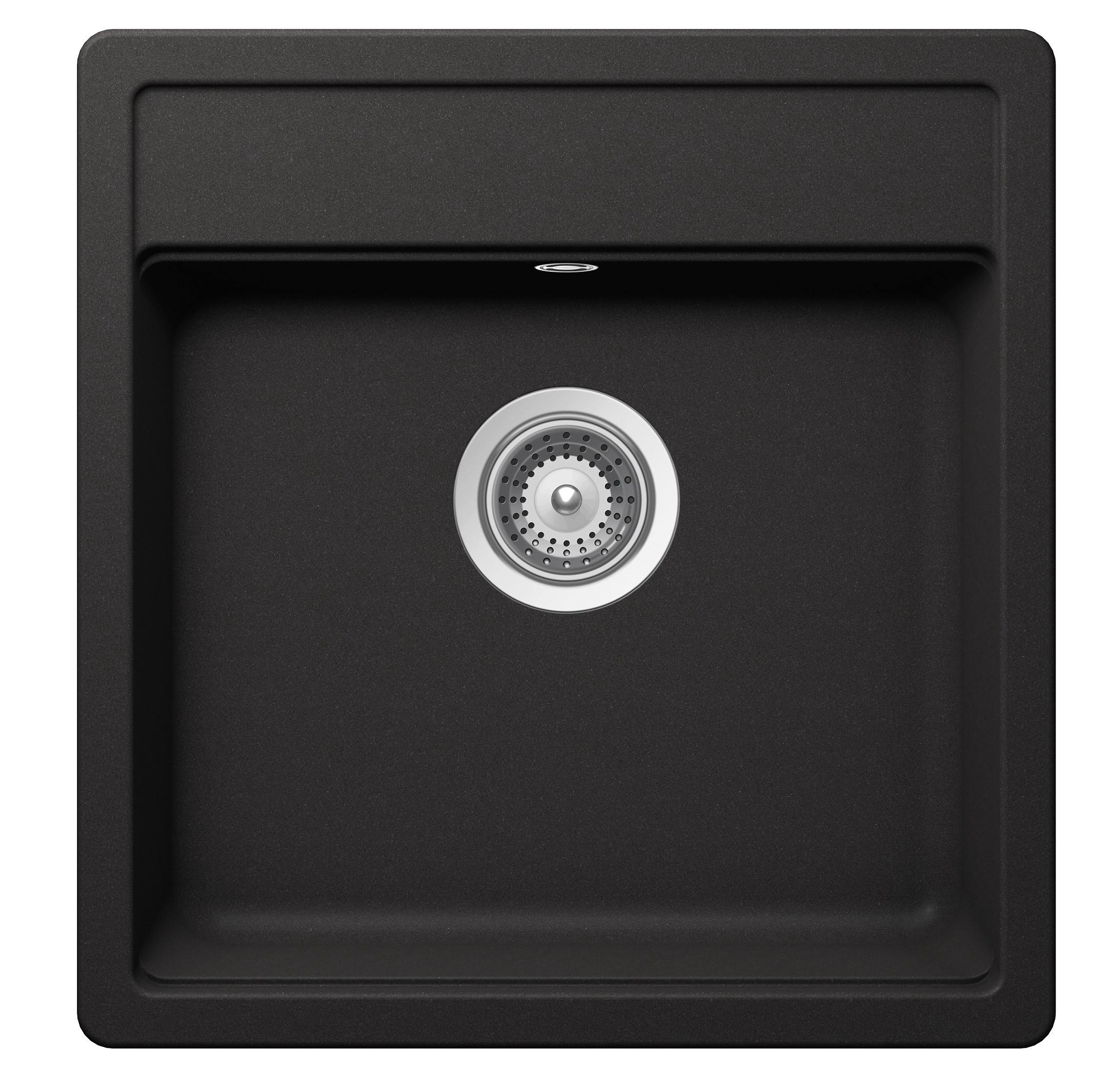 Spüle in Schwarz - Schwarz, MODERN (49/51cm) - Schock