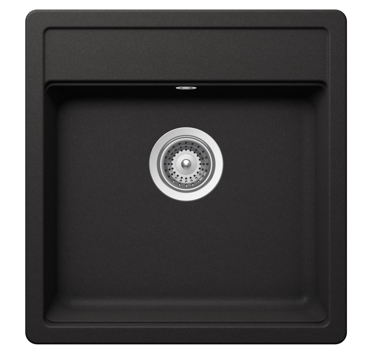 Spüle in Schwarz - Schwarz, MODERN (49/51cm) - Schock