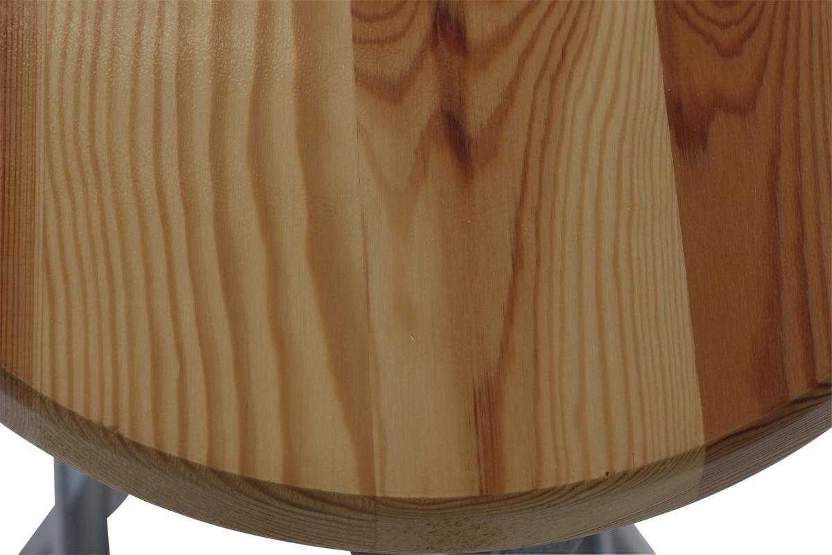 Barhocker Holz/Anthrazit - Anthrazit/Beige, Basics, Holz/Metall (35/82/35cm) - Gardenson