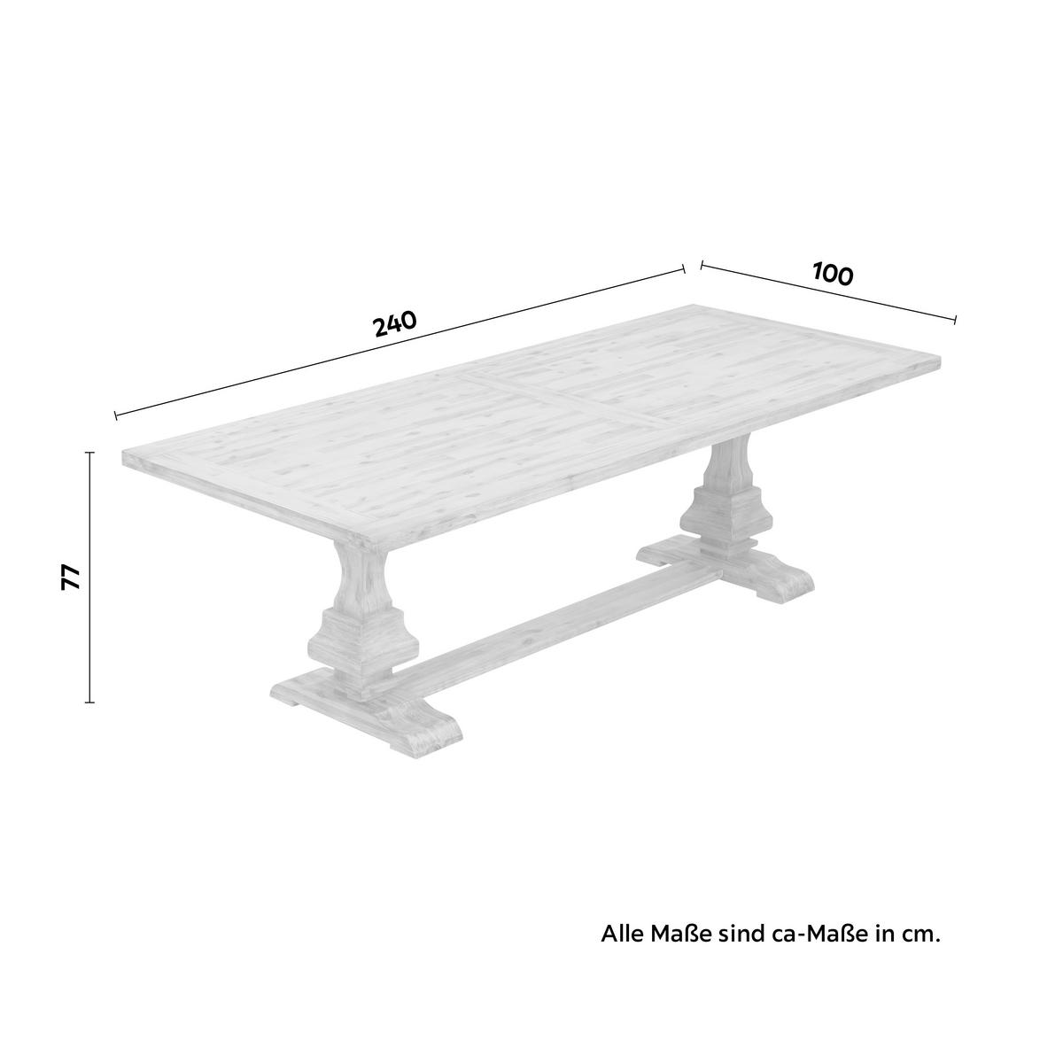 Esstisch in Akaziefarben - Akaziefarben, Lifestyle, Holz (240/100/77cm) - Zandiara