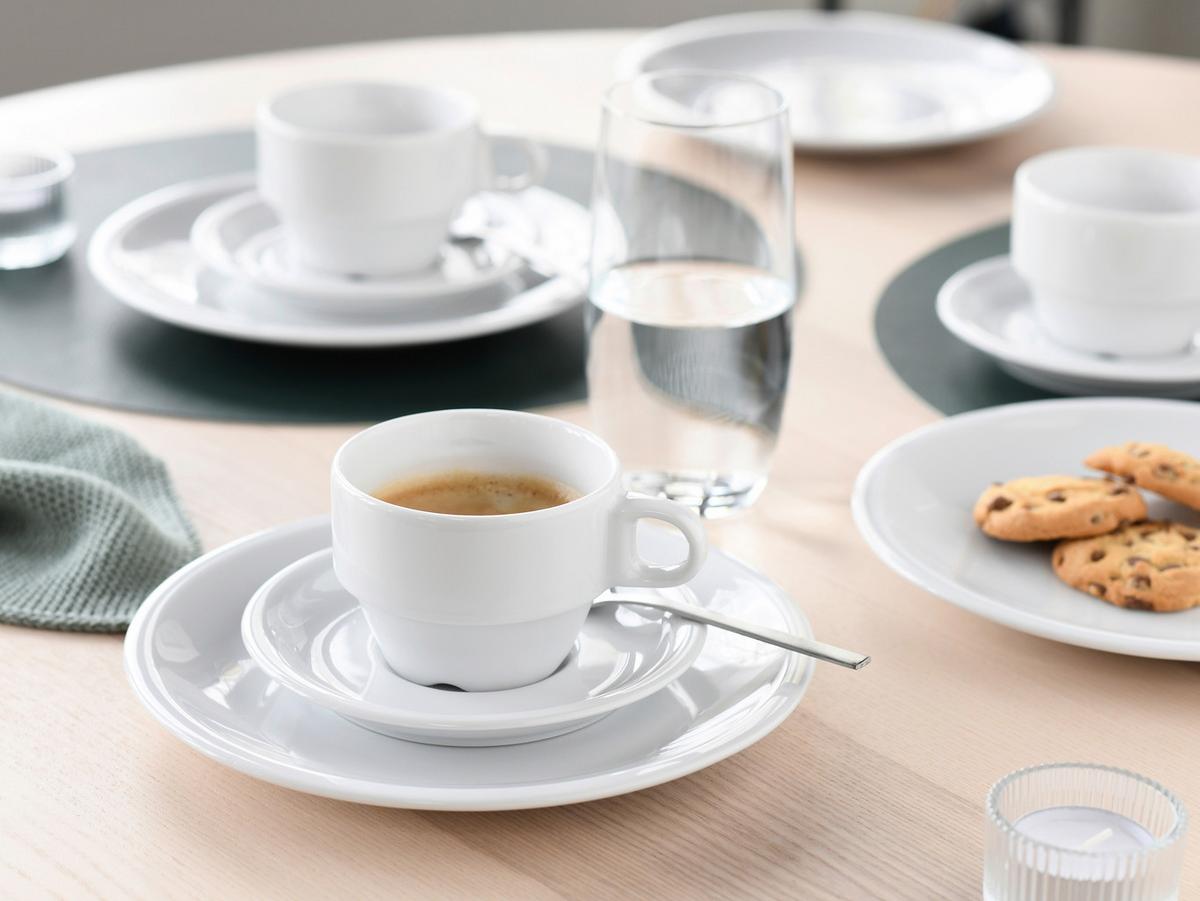 Kavni Servis Milano, 18-Delni - bela, Basics, keramika - Creatable