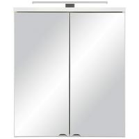 Spiegelschrank in Weiß - Klar/Chromfarben, MODERN, Glas/Holzwerkstoff (60/70/18cm) - Mömax