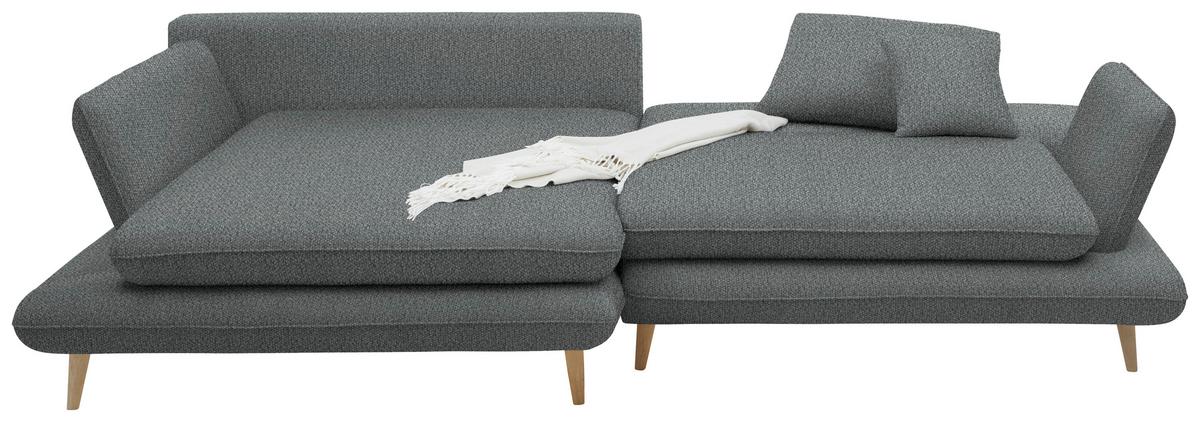 Kutna Garnitura Monte - tamno siva/prirodne boje, Romantično / ladanjski, tekstil/drvo (181/283cm) - Premium Living