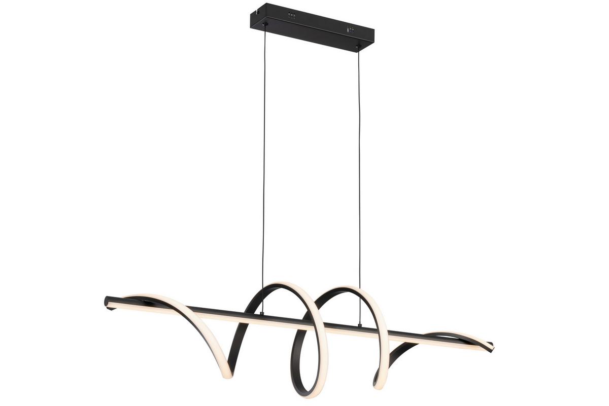 LAMPA WISZĄCA LED SEGIN *SBN* - czarny, Design, tworzywo sztuczne/metal (101/25/150cm) - Novel