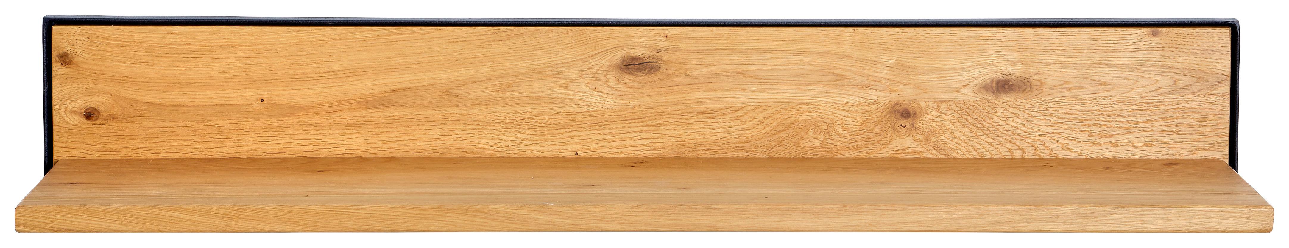 REGAŁ ŚCIENNY ADMIRAL - antracytowy/dębowy, Natur, metal/drewno (85/15/22cm) - Linea Natura