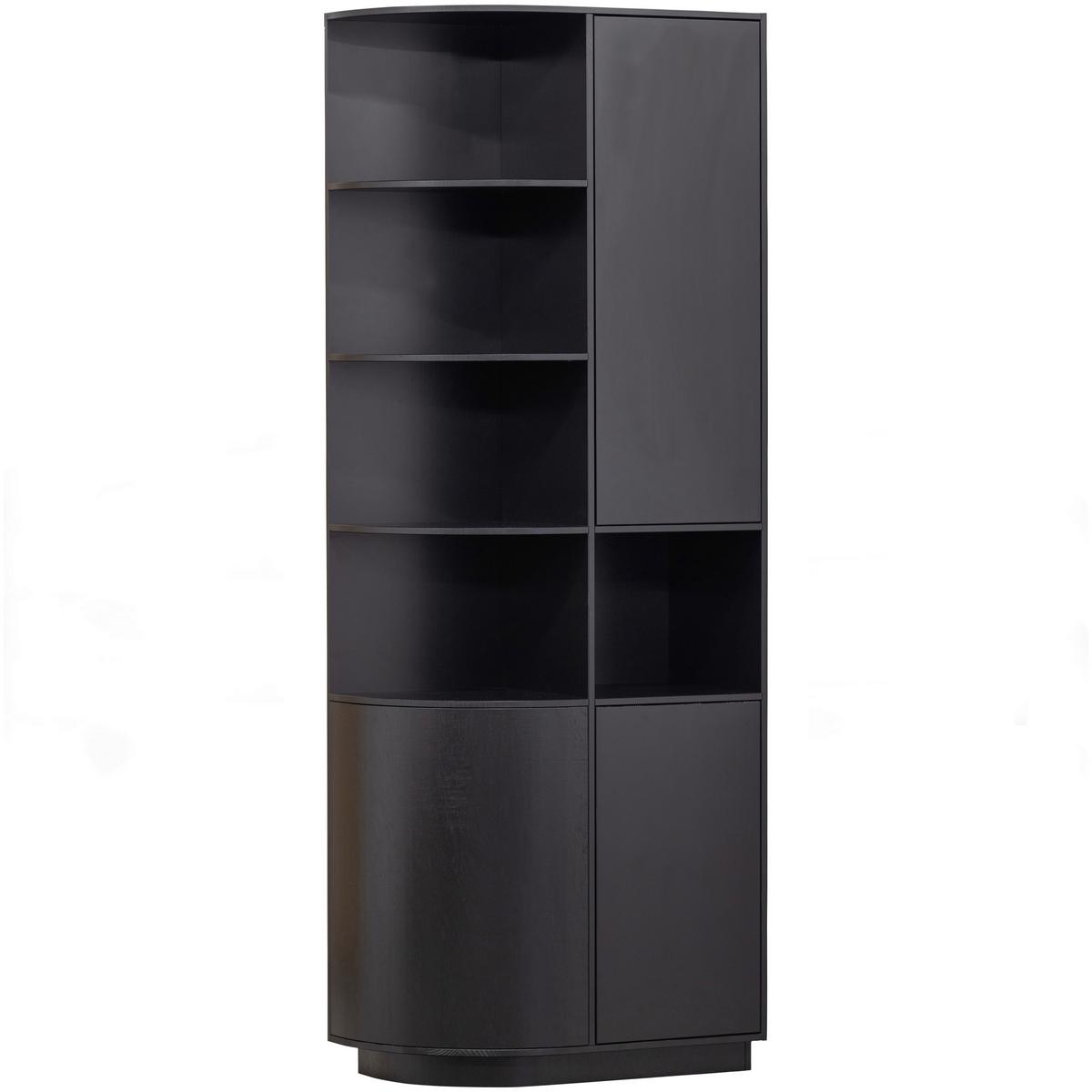 Mehrzweckschrank Finca Schwarz - Schwarz, Design, Holz (78/210/40cm) - Livetastic