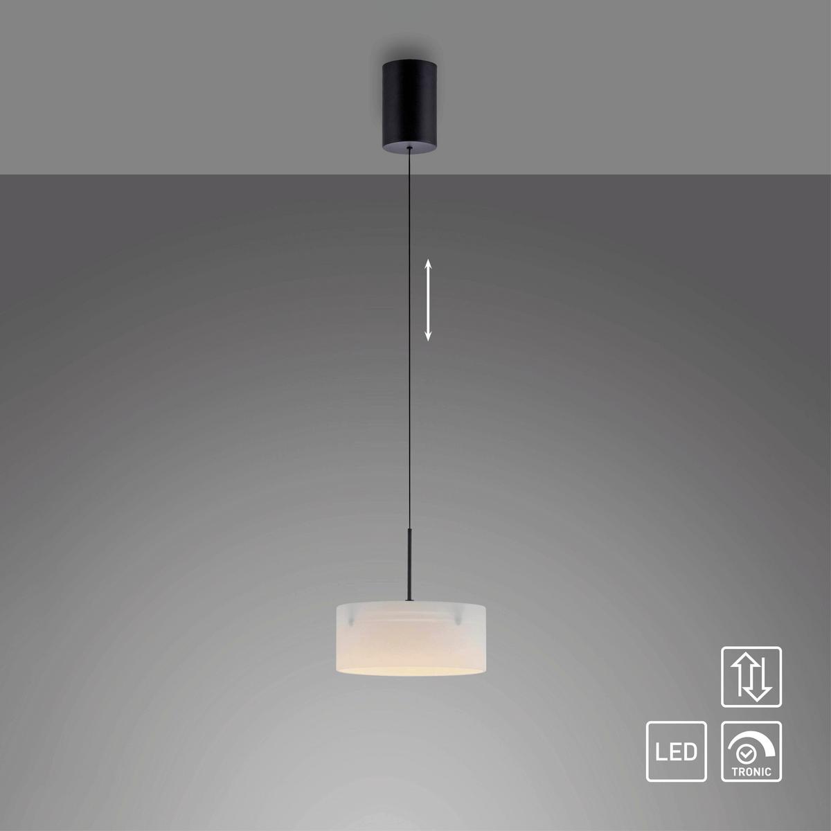 LAMPA WISZĄCA LED 2778-18 MARIKA - czarny, Design, tworzywo sztuczne/metal (20/20/180cm) - Paul Neuhaus