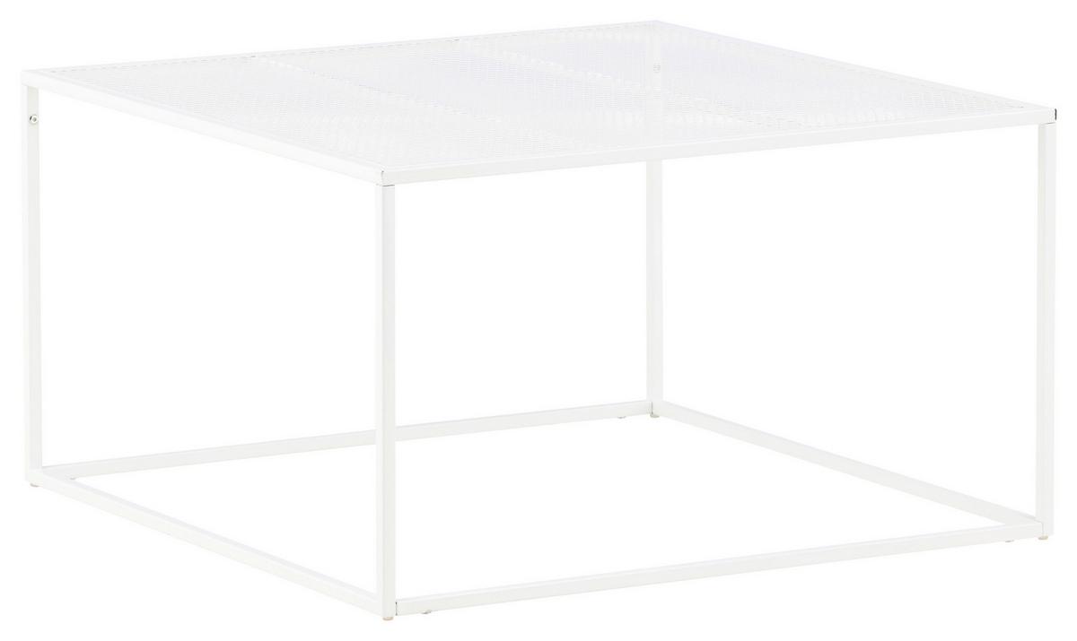 COUCHTISCH NETZ - Weiß, Design, Metall (80/80/45cm) - Livetastic
