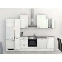 Kuhinjski Blok Z Aparati Wito, Bela - barve nerjavečega jekla/bela, Moderno, umetna masa/leseni material (310cm) - FlexWell
