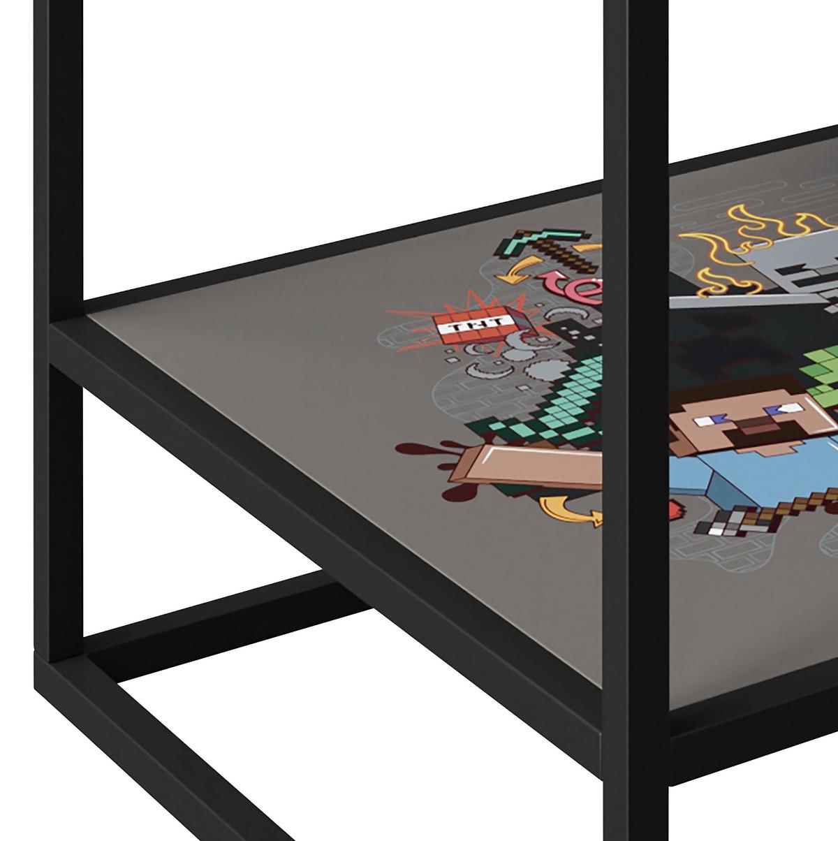 Beistelltisch Minecraft ca. 45x45x48 cm Schwarz - Schwarz, MODERN, Holzwerkstoff/Metall (45/45/48cm) - Minecraft