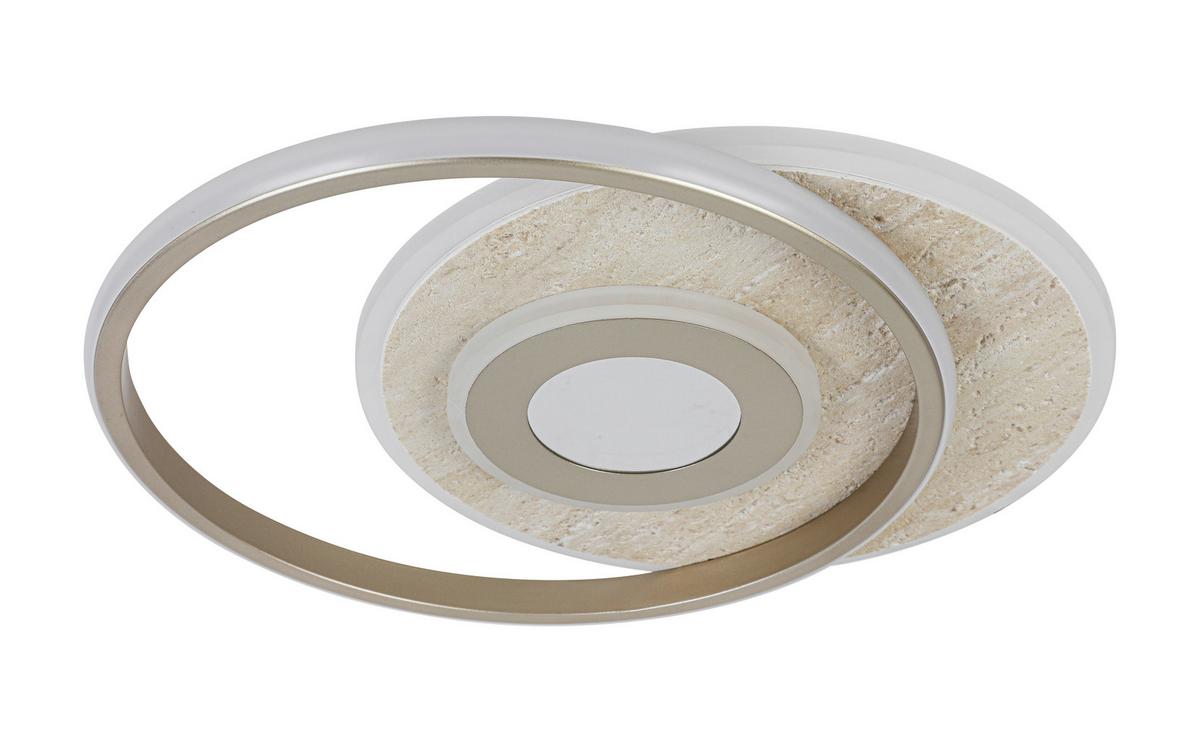 LED-Deckenleuchte Pul Champagnerfarben max. 24 Watt - Champagner, MODERN, Kunststoff/Metall (42/35/6cm) - Mömax