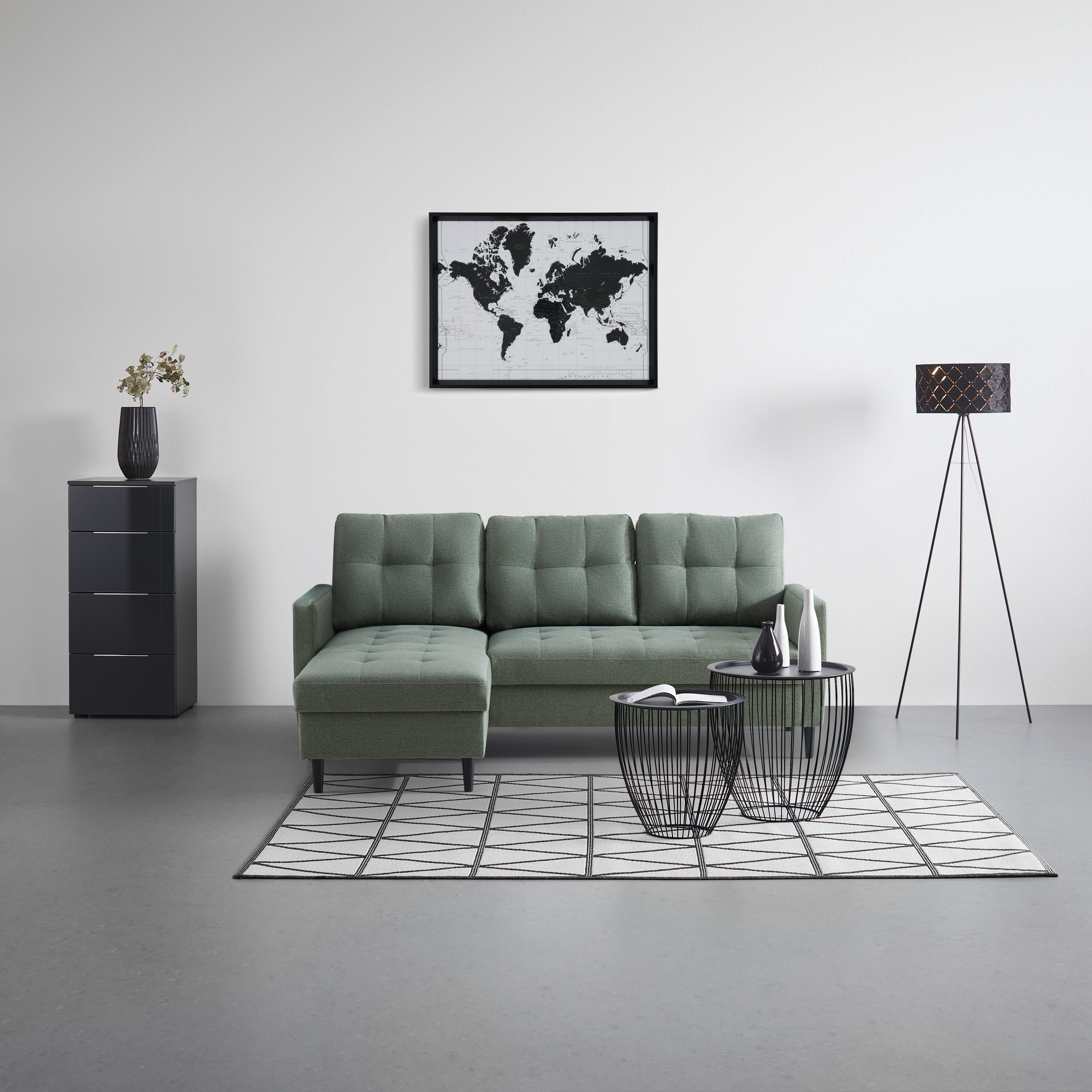 Wohnlandschaft Bergen Mintgrün - Mintgrün, MODERN, Holz/Holzwerkstoff (192/82/138cm) - Based