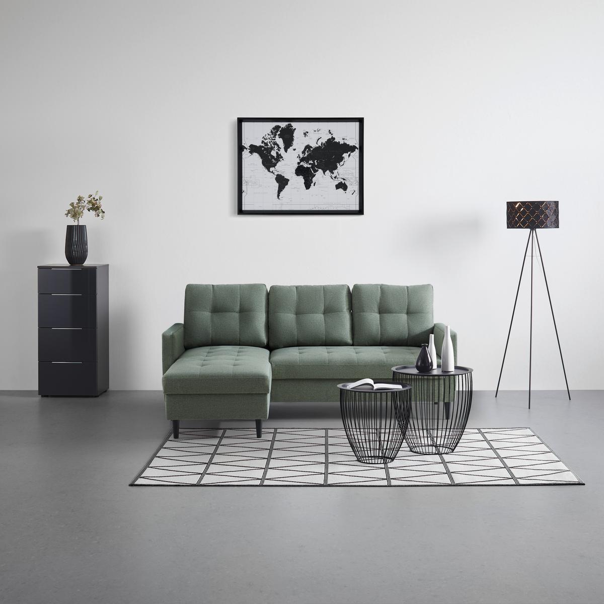Wohnlandschaft Bergen Mintgrün - Mintgrün, MODERN, Holz/Holzwerkstoff (192/82/138cm) - Based