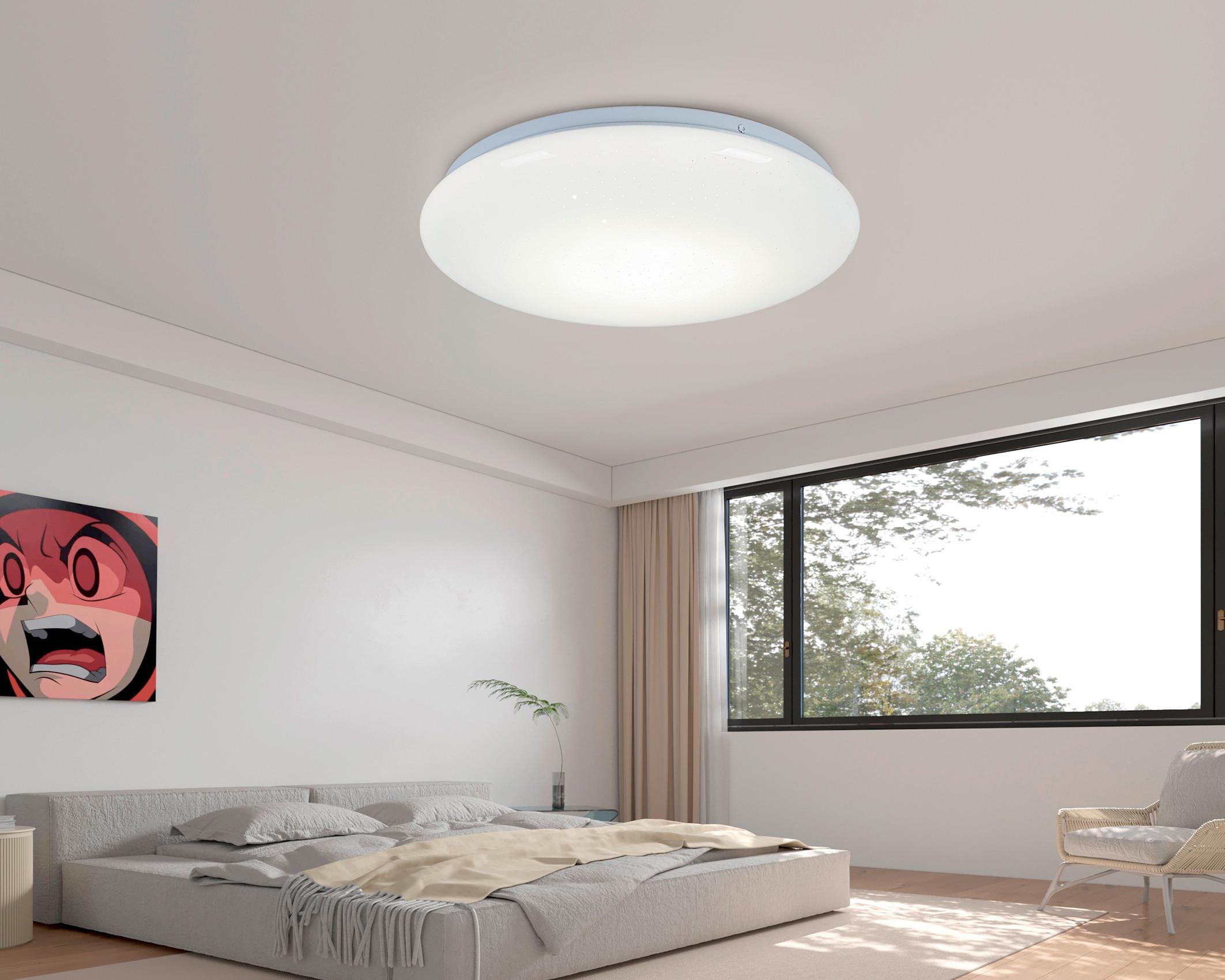 Led Plafonjera Iskri - bela, Moderno, metal/plastika (33/6,5cm) - Mömax