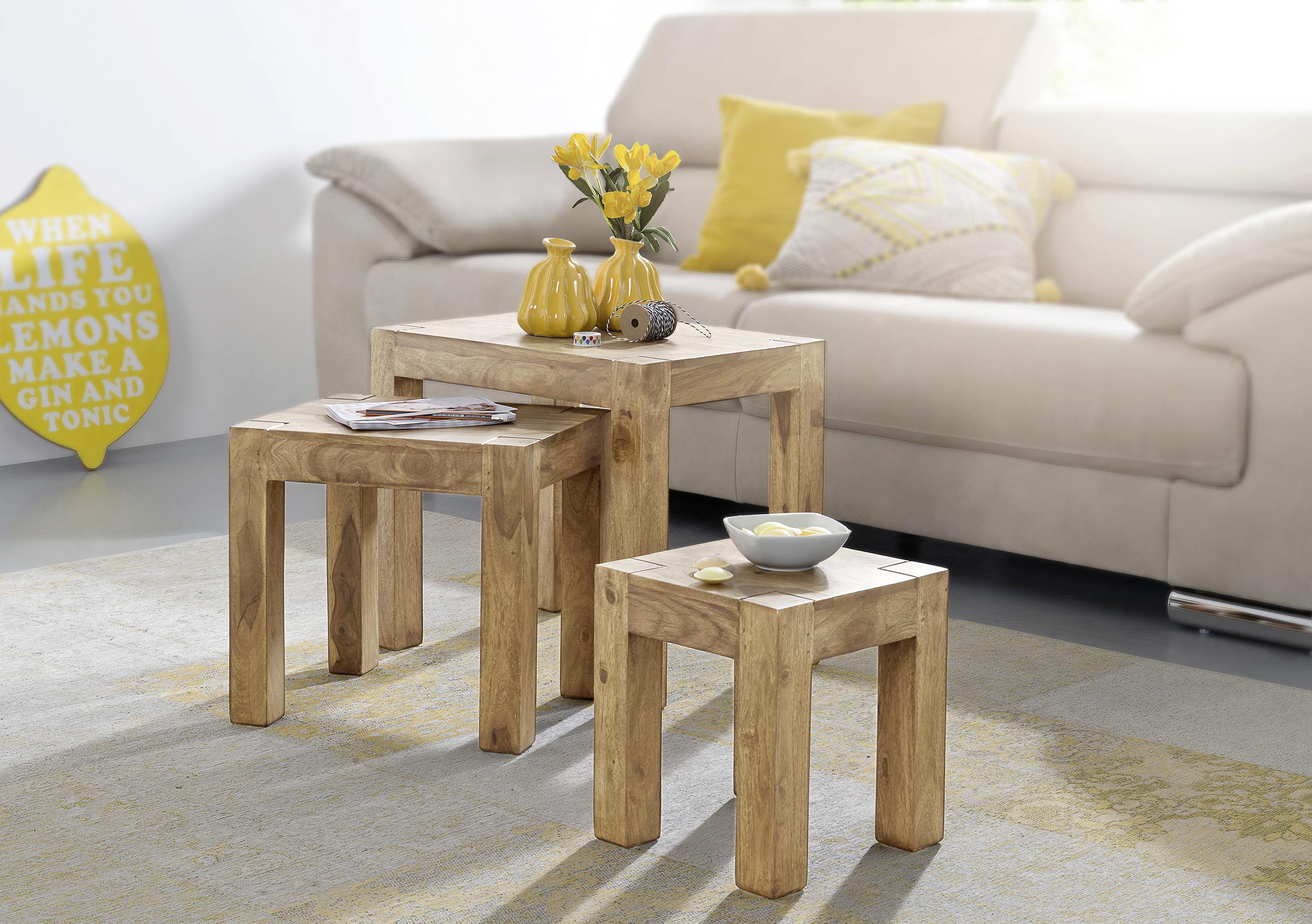 Set Miz Mumbai - barve akacije, Design, les (45/50/35cm) - MID.YOU
