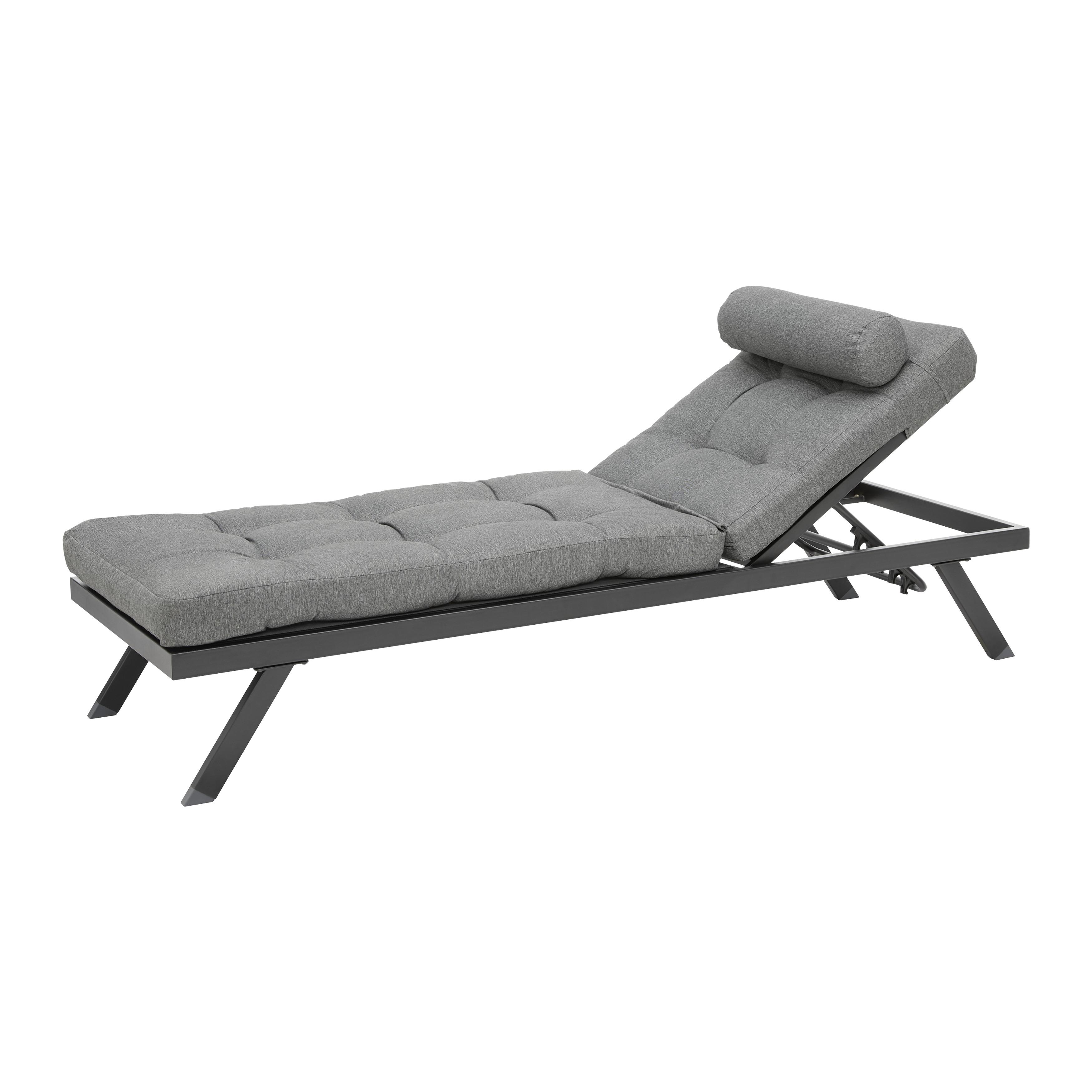 Gartenliege Grau Schwarz online bestellen