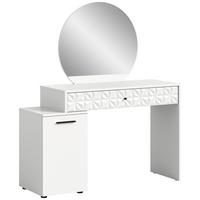 Toaletni Stolić Prisma - bijela/bijela visoki sjaj, Design, drvni materijal/plastika (117/138/42cm) - Modern Living