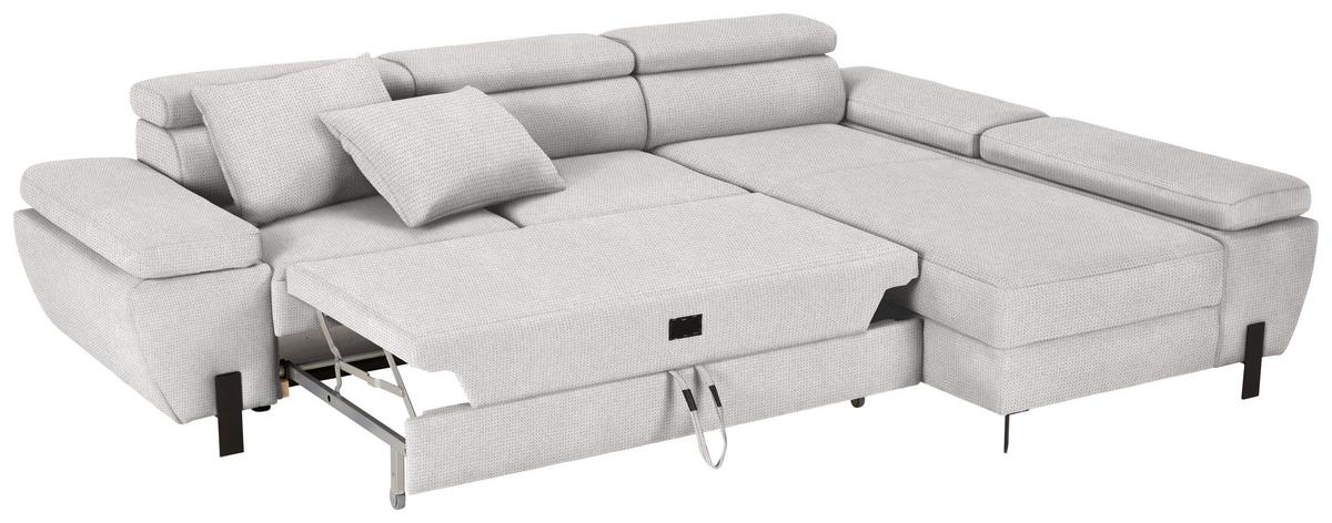 Kutna Garnitura Molina Mini - srebrne boje/crna, Moderno, drvni materijal/drvo (277/189cm) - Mömax