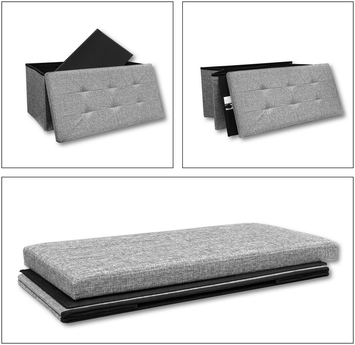 SITZBOX BOXAS - Hellgrau, Basics, Holzwerkstoff/Kunststoff (76/38/38cm) - MID.YOU
