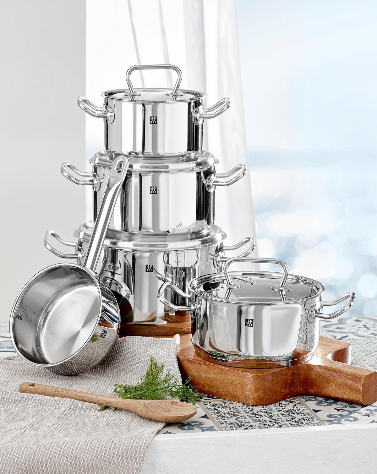 ZESTAW GARNKÓW 1006261/ 66580-000-0 ZWILLING - kolor srebrny/kolor stalowy, Basics, metal - Zwilling