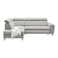 Ecksofa Lugo Hellgrau - Hellgrau, MODERN, Holz/Kunststoff (205/98/266cm) - Mömax