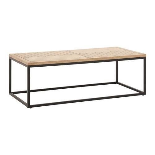 Couchtisch Catalina Eichefarben Teilmassiv - Eichefarben/Schwarz, MODERN, Holz/Holzwerkstoff (120/60/40cm) - Bessagi Home