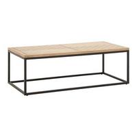 Couchtisch Catalina Eichefarben Teilmassiv - Eichefarben/Schwarz, MODERN, Holz/Holzwerkstoff (120/60/40cm) - Bessagi Home