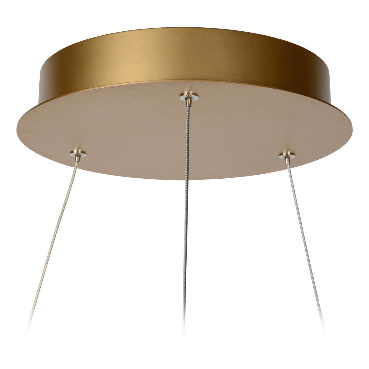 LAMPA WISZĄCA LED 46403/48/02 VIDAL - kolor mosiężny/opal, Design, tworzywo sztuczne/metal (58/150cm) - Lucide