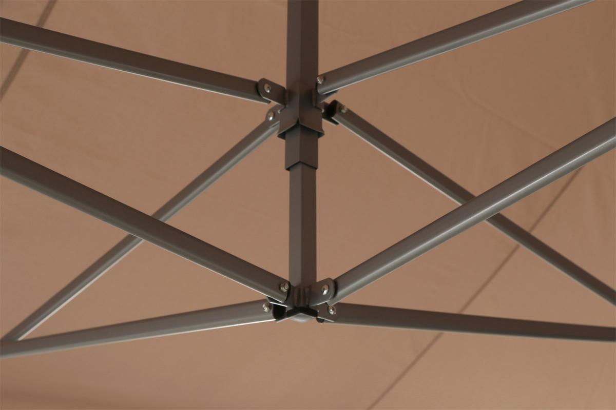 Pavillon L30551 450x300 cm Seitenteilen + UV-beständig - Taupe, KONVENTIONELL, Textil (450/330/300cm) - Siena Garden