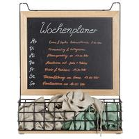 Memoboard in Braun/Schwarz - Schwarz/Naturfarben, LIFESTYLE, Holz/Holzwerkstoff (39,5/48/12,5cm) - Mömax