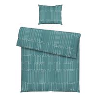 Bettwäscheset Chains - Weiss/Petrol, Konventionell, Textil (160/210cm) - Modern Living