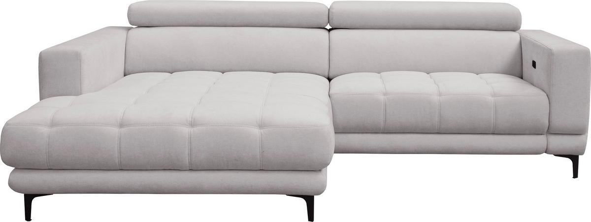 Sarokkanapé Aspen - szürkésbézs, Konventionell, faalapú anyag/textil (192/264cm)