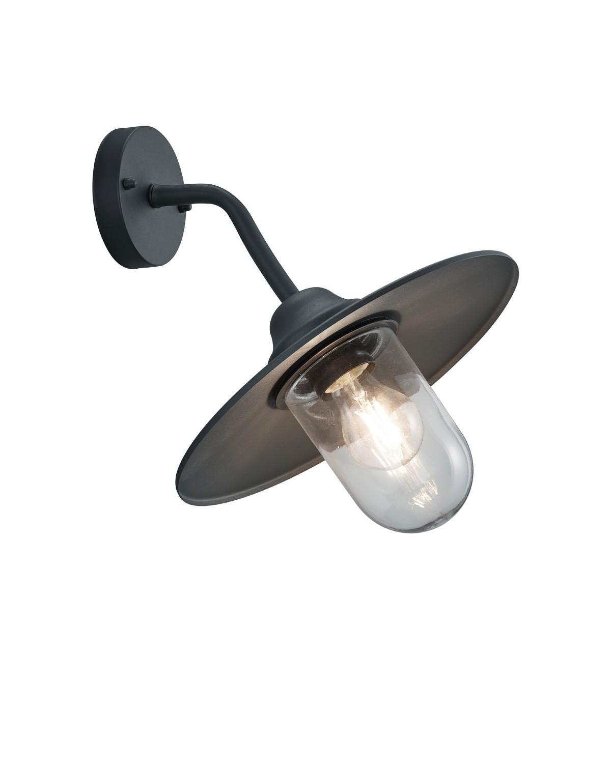 Wandleuchte Brenta in Anthrazit max. 40 Watt - Anthrazit, Natur, Metall (30/32cm) - Trio Leuchten