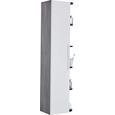 Hochschrank Weiß/dunkelgrau - Dunkelgrau/Weiß, MODERN, Holzwerkstoff (40/150/28,5cm) - MÖMAX modern living