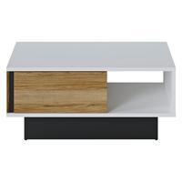 Măsuță de cafea NOVENA - alb/culoare lemn stejar, Trend, material pe bază de lemn (100/44,7/64cm) - Modern Living
