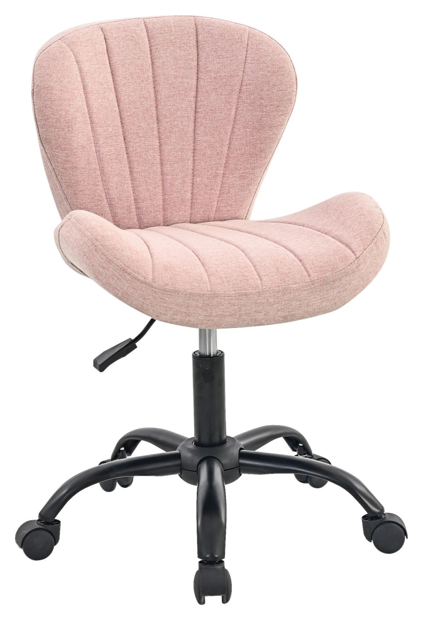 Klara 2 Uredska Stolica - ružičasta/crna, Trend, metal/tekstil (58/84/56cm) - Modern Living