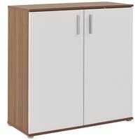 Komoda Ina 01 - barva oreha/barve aluminija, Moderno, umetna masa/leseni material (88,2/94,8/38,3cm)