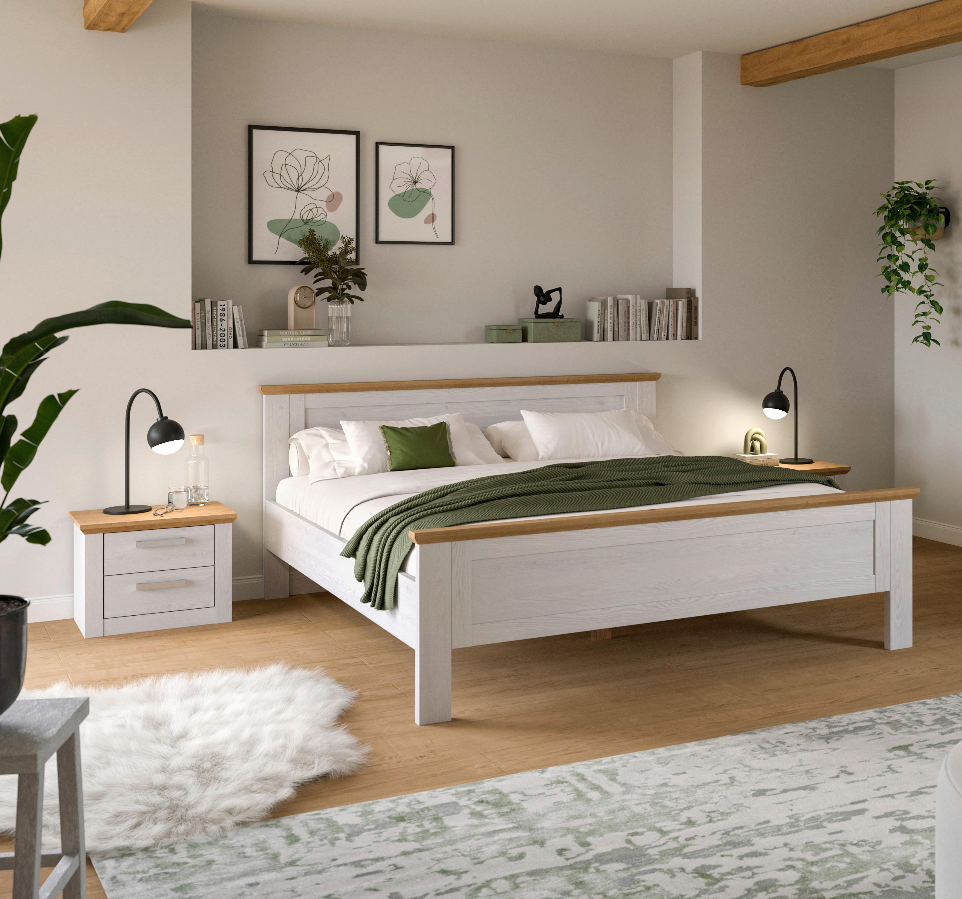 Schlafzimmer VERONA 3-teilig Lärchefarben, Eiche Artisan - Lärchefarben/Eiche Artisan, ROMANTIK / LANDHAUS, Holzwerkstoff - Livetastic