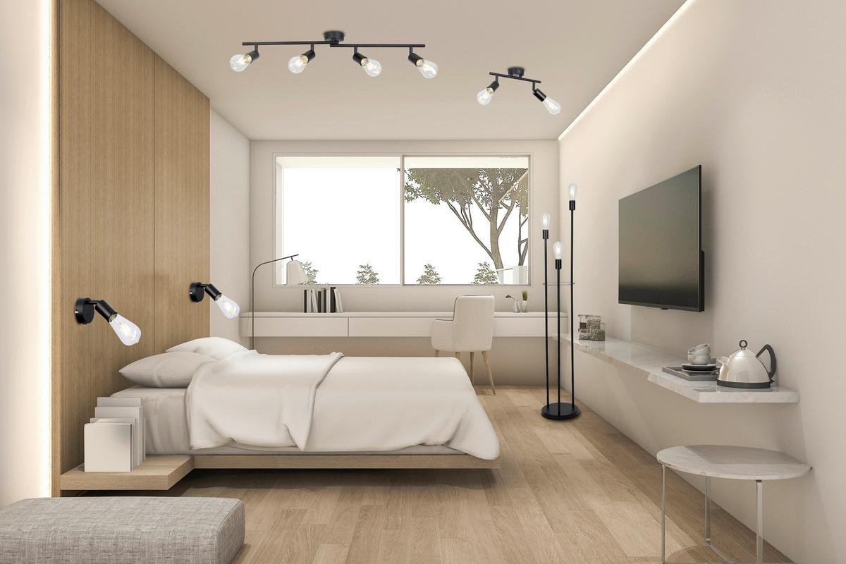 Strahler Molly in Schwarz max. 24 Watt - Schwarz, KONVENTIONELL, Metall (79,5/8,5/15,5cm) - Modern Living