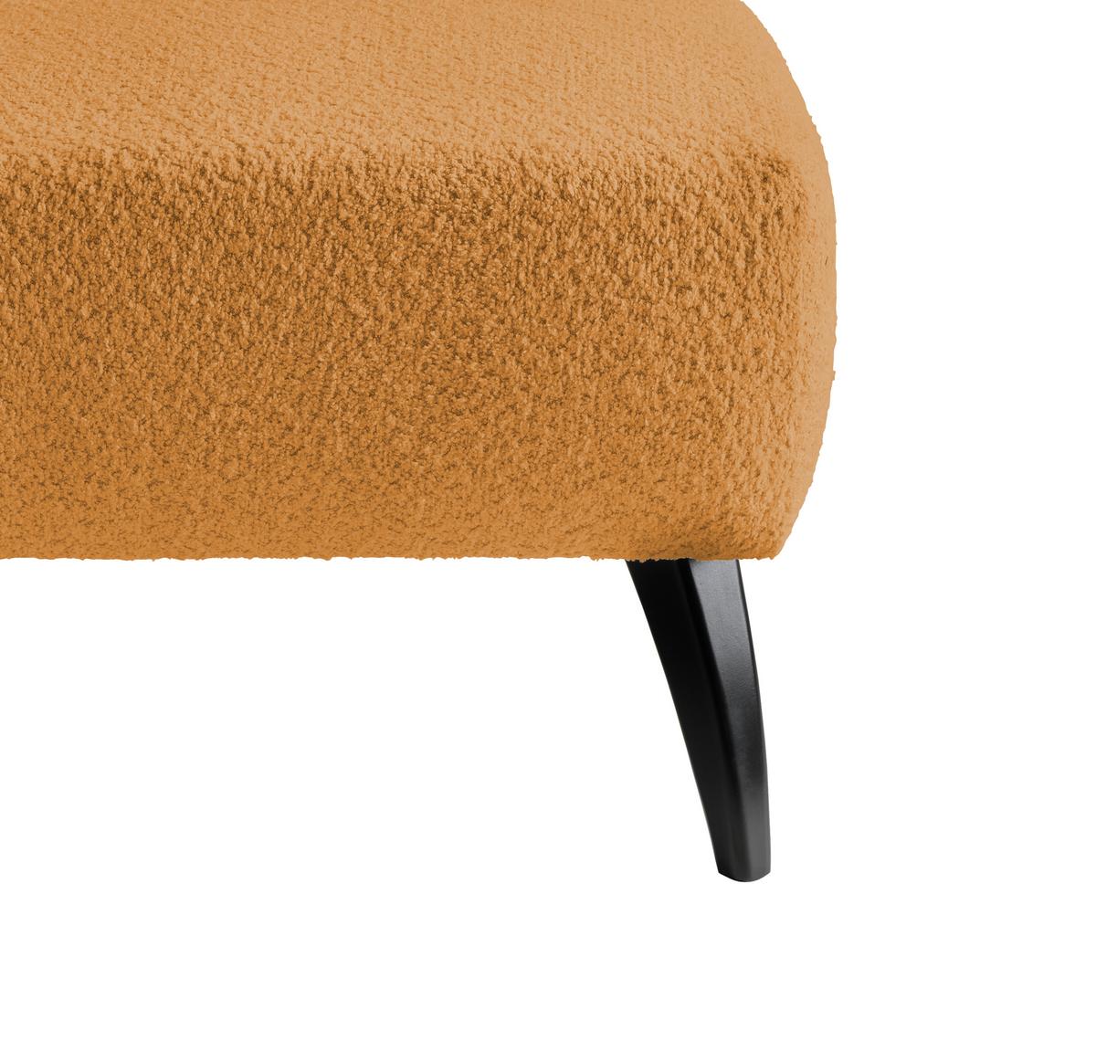 Hocker Colori Goldfarben Bouclé - Goldfarben/Schwarz, MODERN, Holz/Textil (66/44/66cm) - MID.YOU