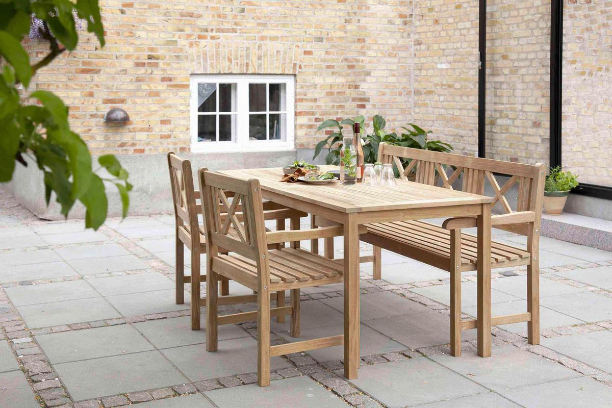 Gartensessel Rosenborg Teak - Teakfarben, Natur, Holz (59/89/59cm) - Gardenson