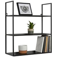 Wandregal in Schwarz - Schwarz, MODERN, Metall (50/58/20cm) - Mömax