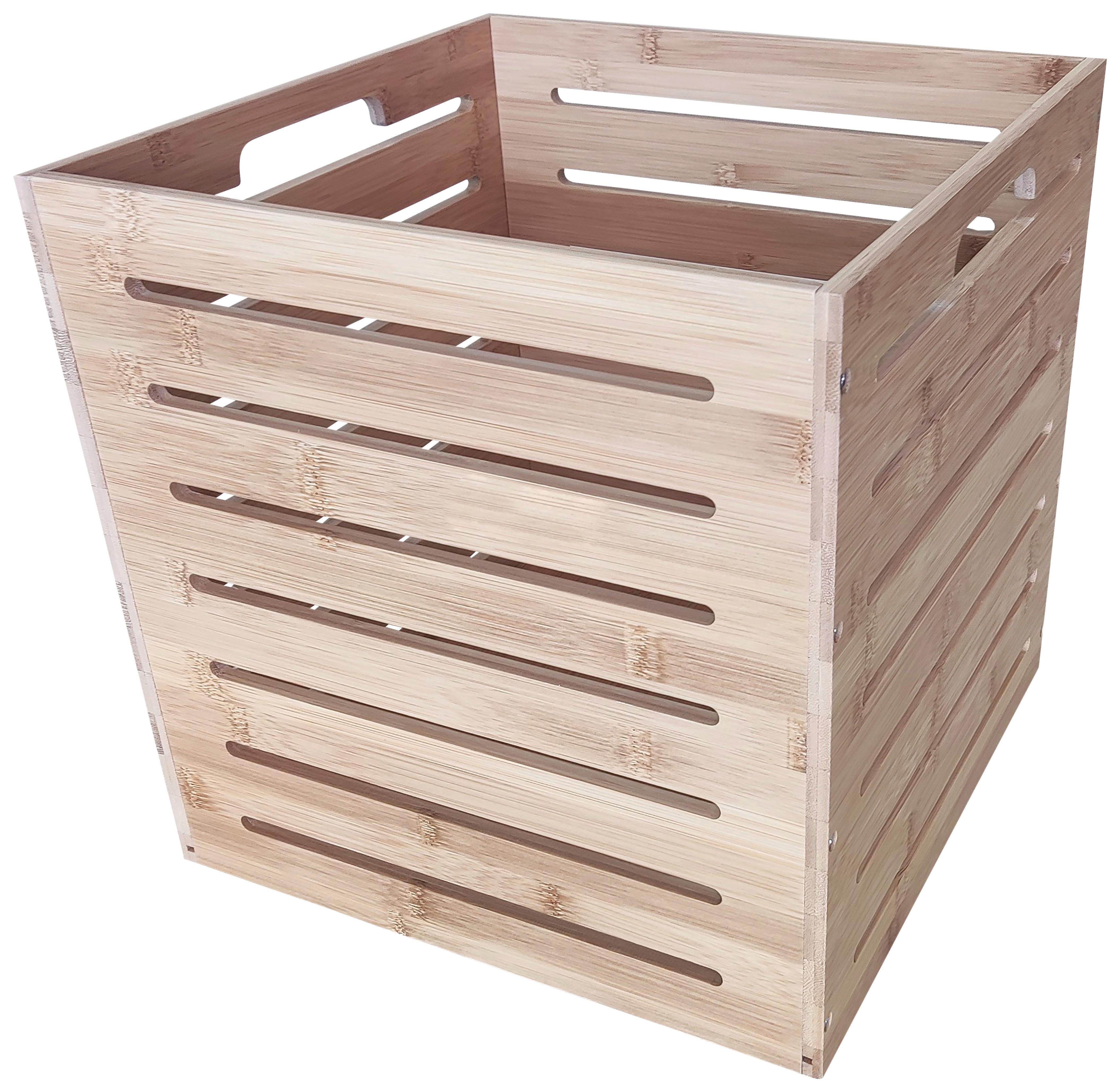 Škatla Za Shranjevanje Bamboo, Bambus, Naravne Barve - naravne barve, Moderno, leseni material/naravni materiali (31/31/31cm) - ecoTree